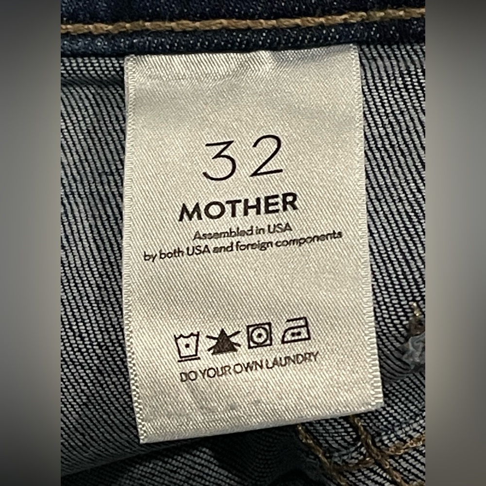 Mother Patch Pocket Insider Flood Jeans Women Size 32  English  Chic - Picture 13 of 14